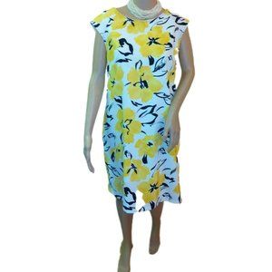 AB Studio Dress, SZ 12, (Yellow, Black White)